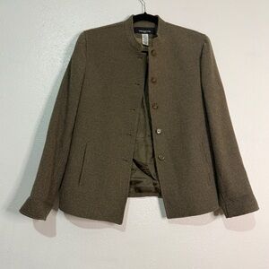 Jones New York Tan Tweed Jacket. Polyester/Rayon Blend. Sz 10P